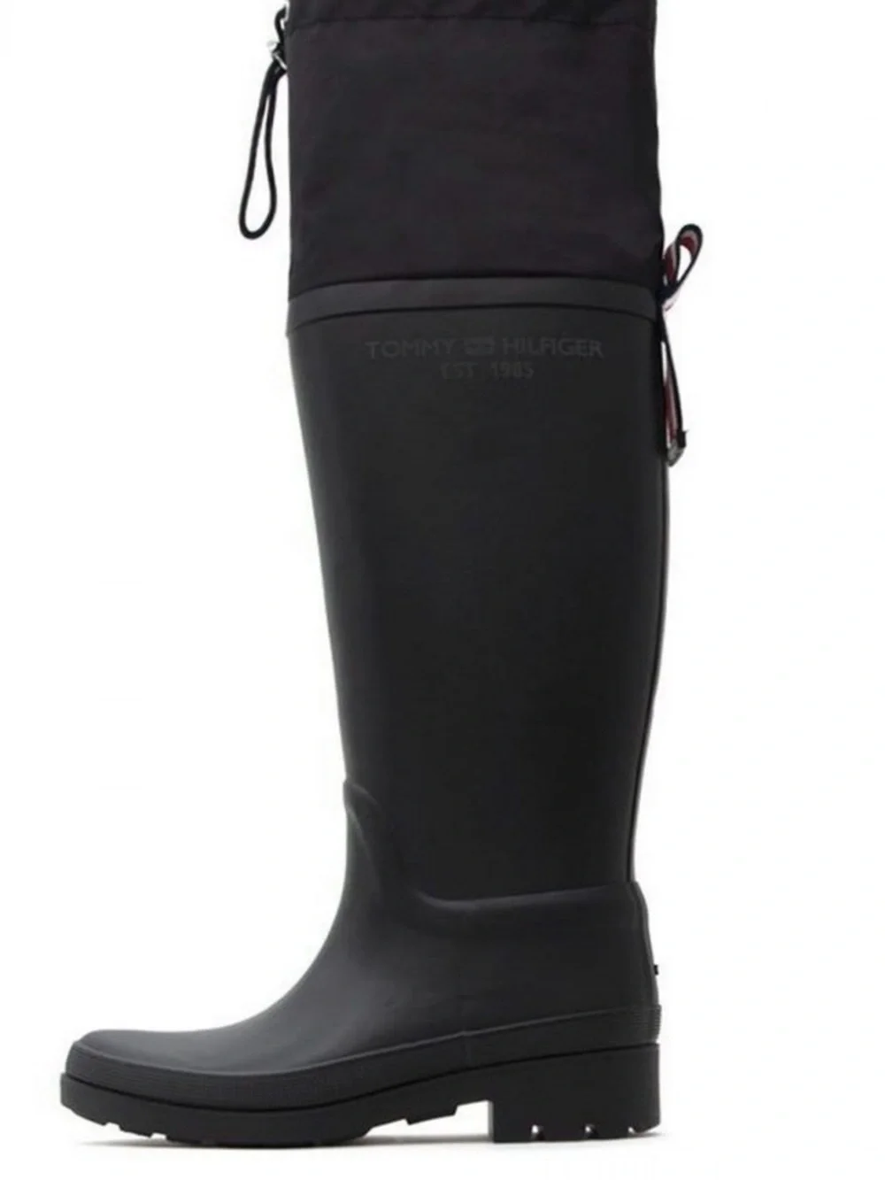 TOMMY HILFIGER  NWOB Black Knee-High Rain Boots  SIZE 8 1/2
